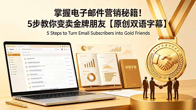 （18923期）掌握电子邮件营销秘籍！5步教你变卖金牌朋友【原创双语字幕】-小二项目网