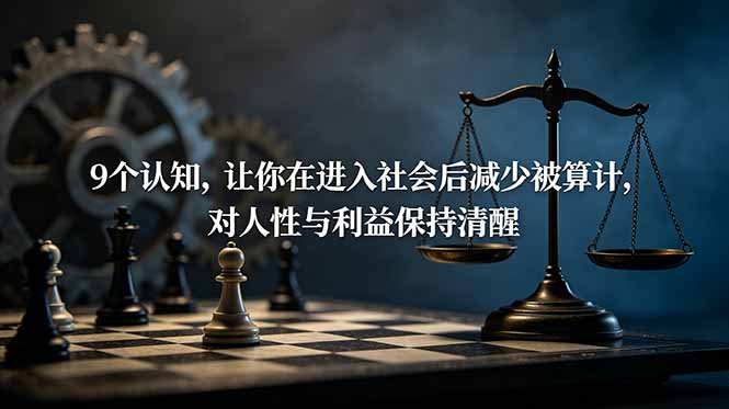 （19042期）付费文章：9个认知，让你在进入社会后减少被算计，对人性与利益保持清醒-小二项目网