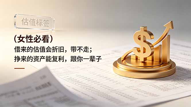 （19043期）付费文章：（女性必看）借来的估值会折旧，带不走；挣来的资产能复利，跟你一辈子-小二项目网