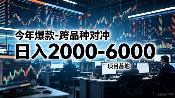 (18918期)今年爆款-跨品种对冲日入2000-6000,项目落地!-小二项目网