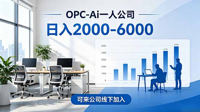 （18809期）2026创业新风口—OPC一人公司模式震撼首发！日收益2000-6000+，项目绿色长久，安全稳健，合…-小二项目网