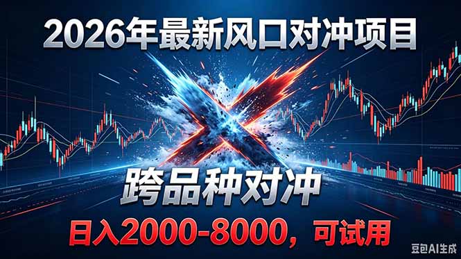 （18827期）2026创业新风口！最新对冲！跨品种对冲！日收益2000-6000+-小二项目网