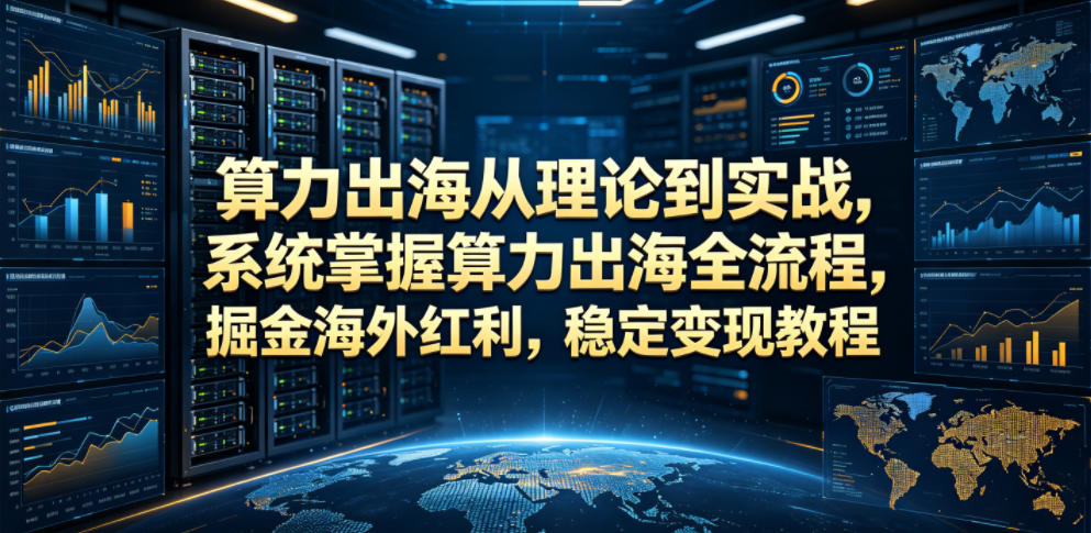 算力出海从理论到实战，系统掌握算力出海全流程，掘金海外红利，稳定变现教程-小二项目网