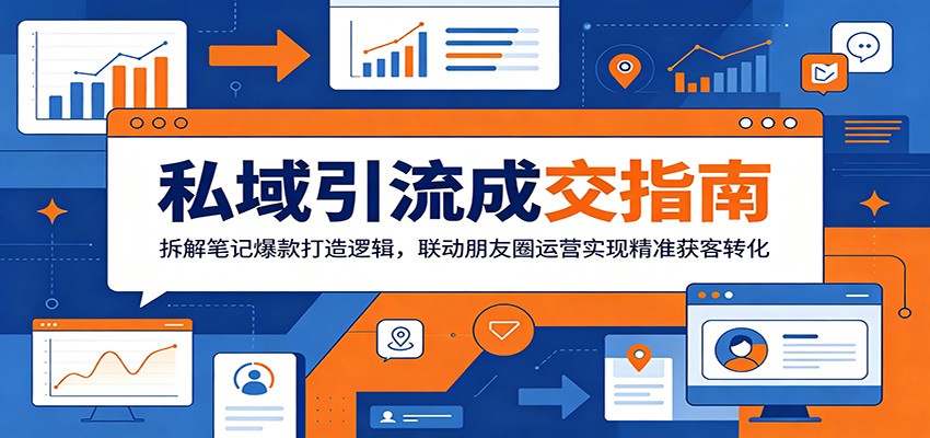 私域引流成交指南：拆解笔记爆款打造逻辑，联动朋友圈运营实现精准获客转化-小二项目网