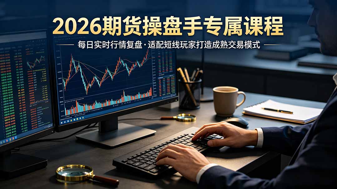 （19093期）2026期货操盘手专属课程-更新6月，每日实时行情复盘，适配短线玩家打造成熟交易模式-小二项目网