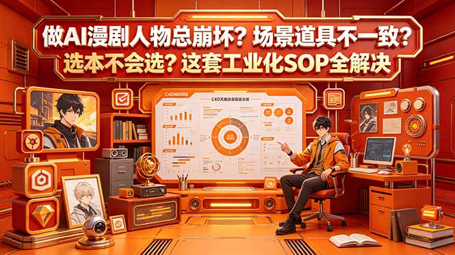 （18850期）做AI漫剧人物总崩坏？场景道具不一致？选本不会选？这套工业化SOP全解决 (更新)-小二项目网