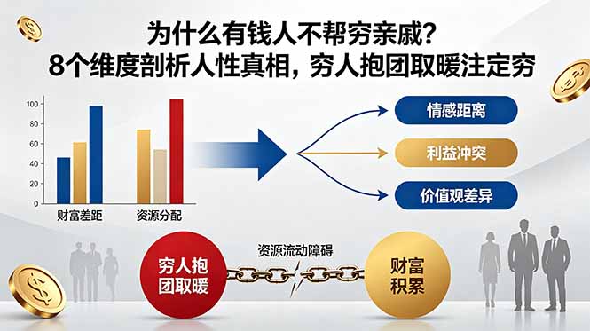 （18932期）付费文章：为什么有钱人不帮穷亲戚？8个维度剖析人性真相，穷人抱团取暖注定穷-小二项目网