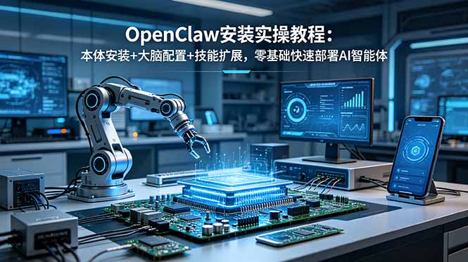 （18982期）OpenClaw安装实操教程：本体安装+大脑配置+技能扩展，零基础快速部署AI智能体-小二项目网