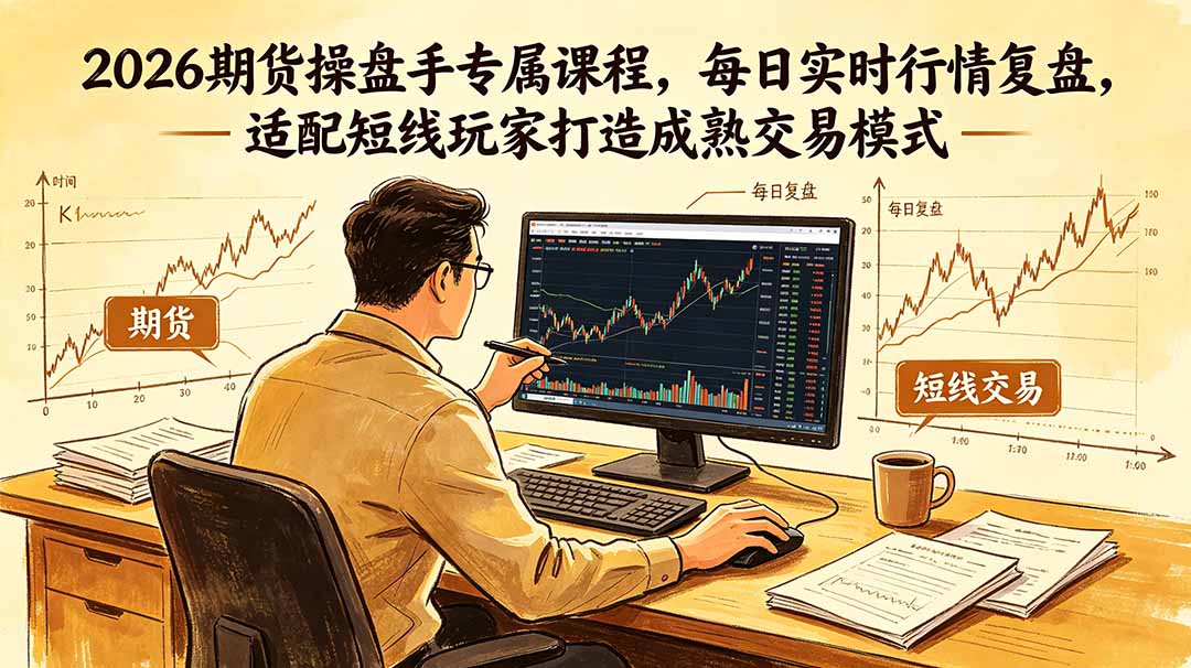 （18902期）2026期货操盘手专属课程-更新6月，每日实时行情复盘，适配短线玩家打造成熟交易模式-小二项目网