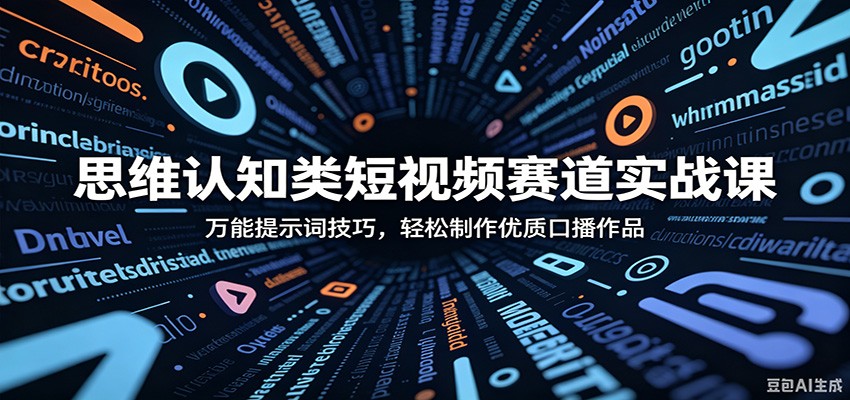 思维认知类短视频赛道实战课：万能提示词技巧，轻松制作优质口播作品-小二项目网