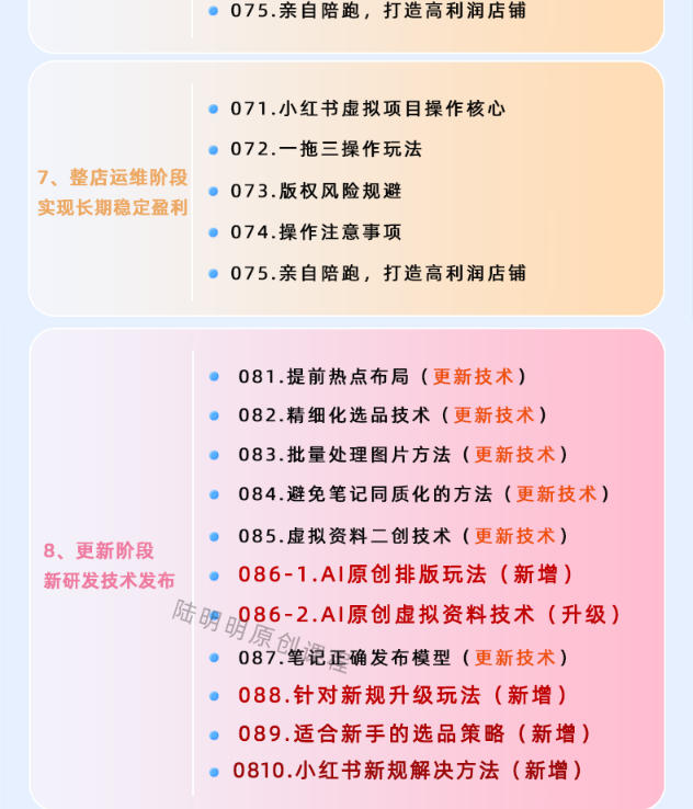 图片[6]-小红书虚拟项目特训班9.0，AI原创PPT技术全跑通，单店纯利润几个W-小二项目网