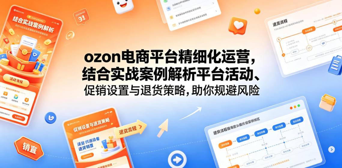 ozon电商平台精细化运营，结合实战案例解析平台活动、促销设置与退货策略，助你规避风险、提升销量-小二项目网