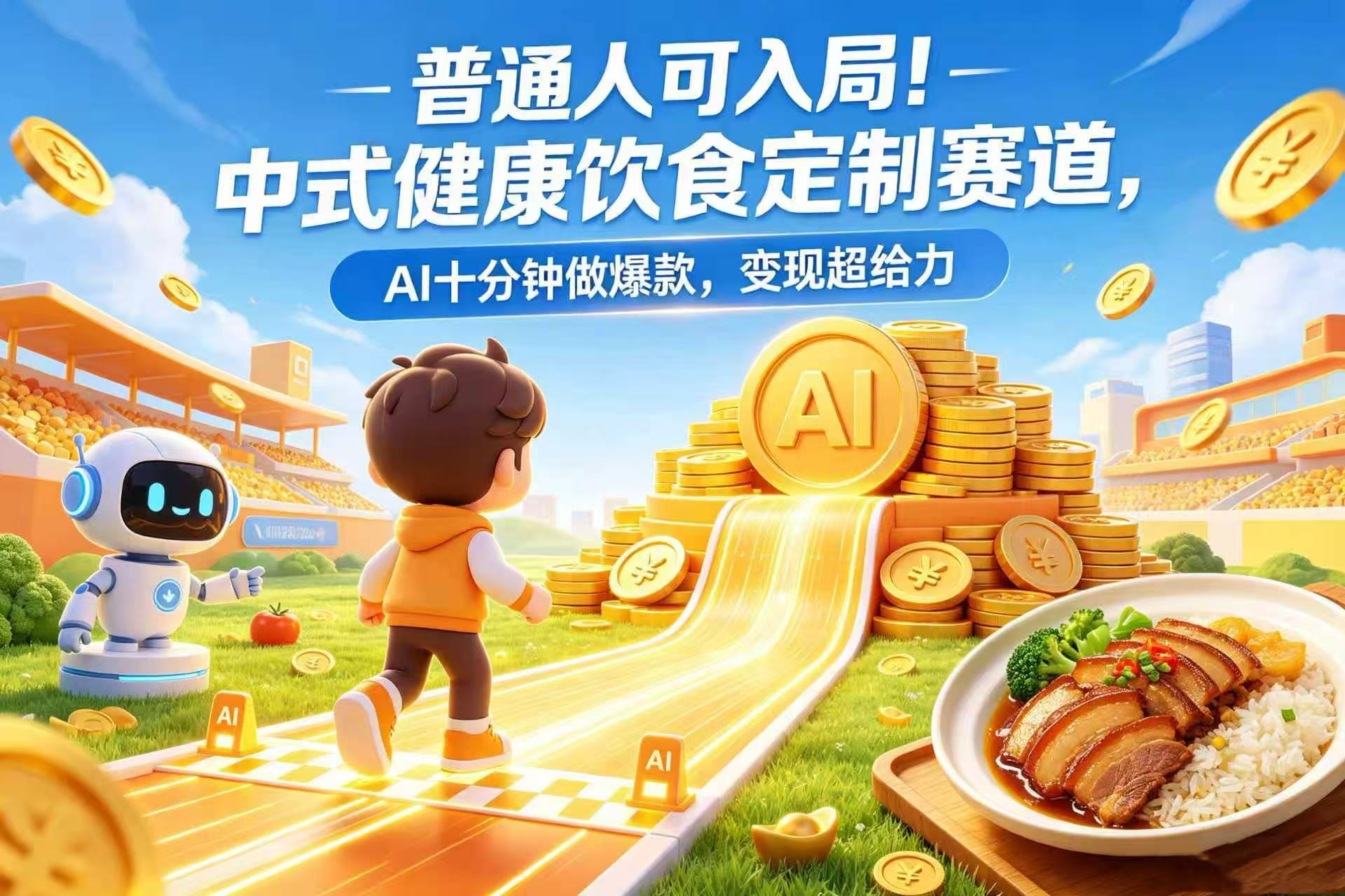 普通人可入局！中式健康饮食定制赛道，AI 十分钟做爆款，变现超给力-小二项目网