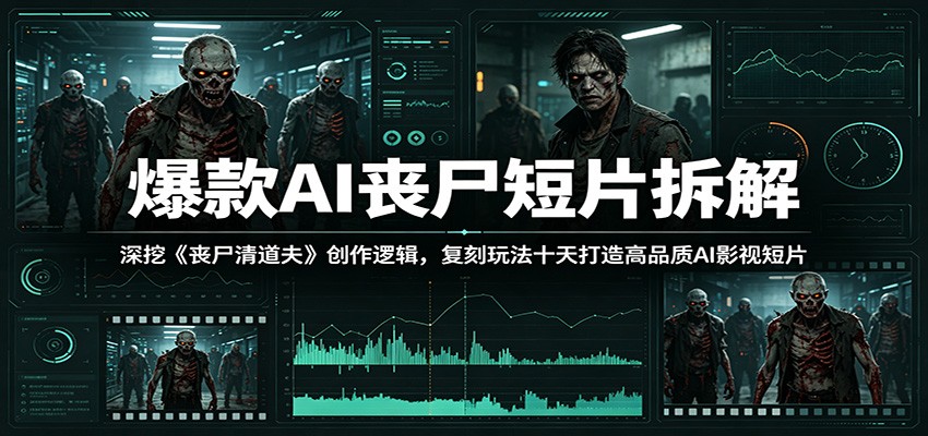 爆款AI丧尸短片拆解：深挖《丧尸清道夫》创作逻辑，复刻玩法快速打造高品质AI影视短片-小二项目网