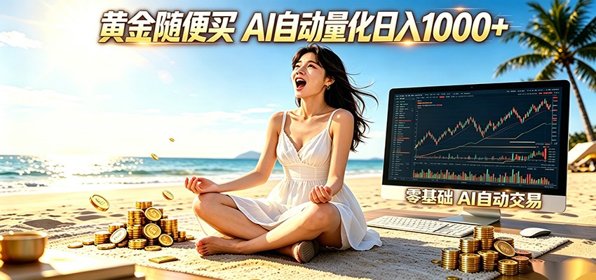黄金随便买？AI自动外汇量化交易 在家当皇帝 日入1000+-小二项目网