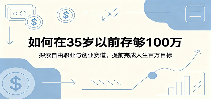 如何在35岁以前存够100万：探索自由职业与创业赛道，提前完成人生百万目标-小二项目网