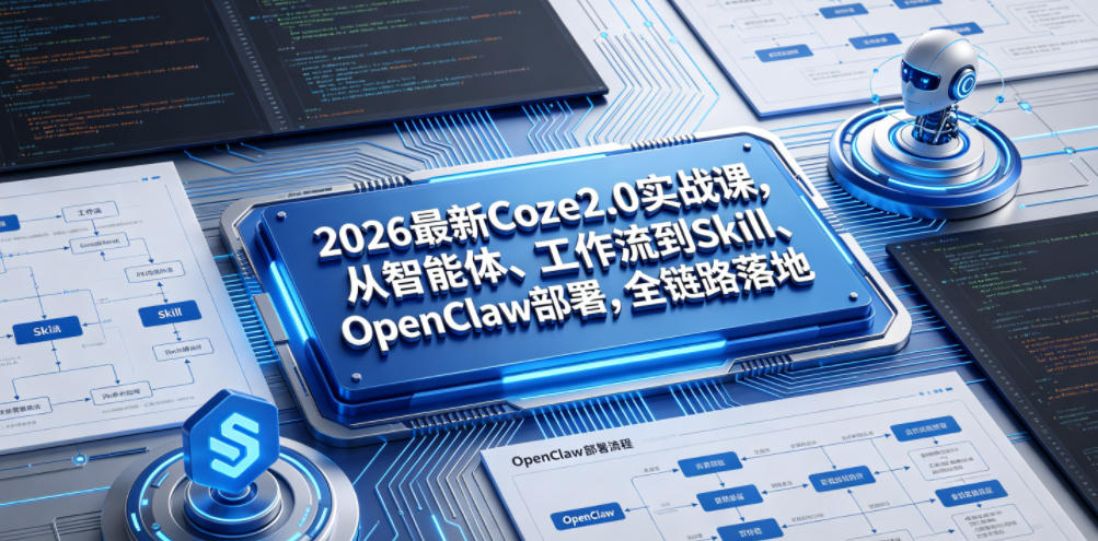 2026最新Coze2.0实战课，从智能体、工作流到Skill、OpenClaw部署，全链路落地-小二项目网