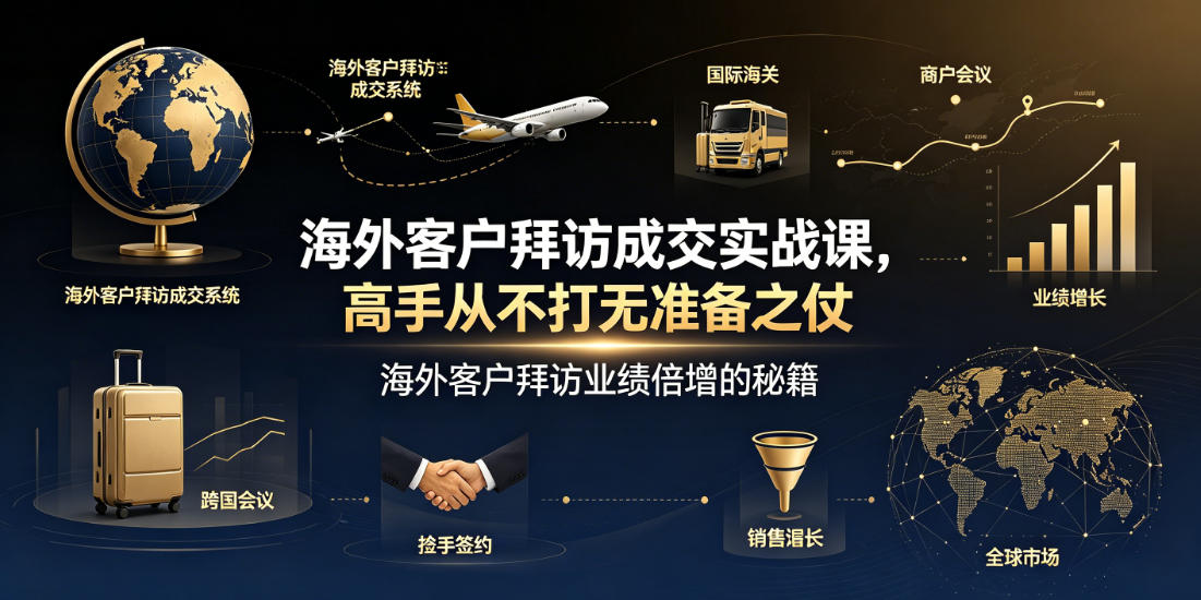 海外客户拜访成交实战课，高手从不打无准备之仗，海外客户拜访业绩倍增的秘籍-小二项目网