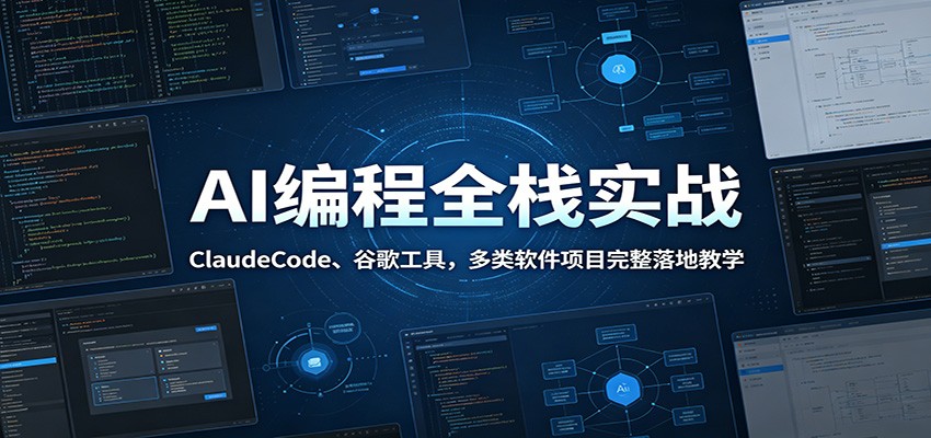 AI编程全栈实战：ClaudeCode、谷歌工具，多类软件项目完整落地教学-小二项目网