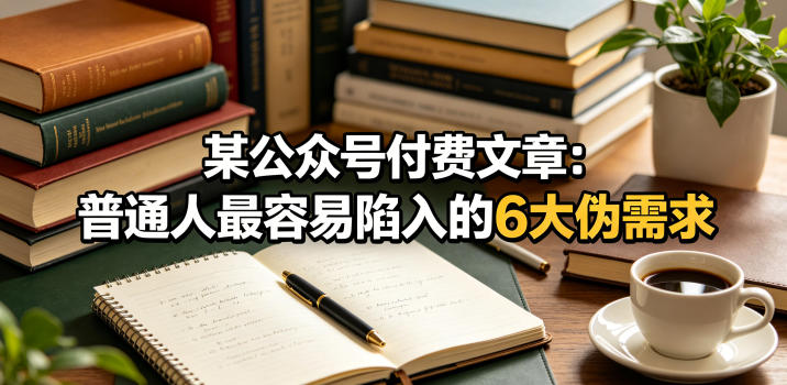 某公众号付费文章：普通人最容易陷入的6大伪需求-小二项目网