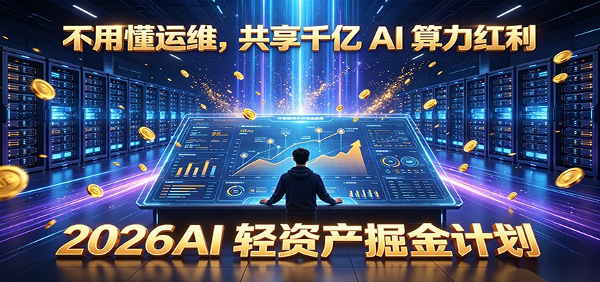 不用懂运维，共享千亿 AI 算力红利，2026AI 轻资产掘金计划-小二项目网