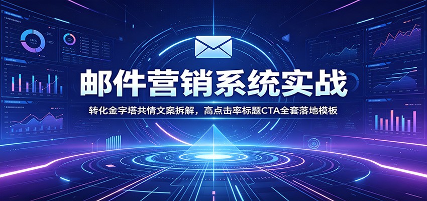 邮件营销系统实战：转化金字塔共情文案拆解，高点击率标题CTA全套落地模板-小二项目网