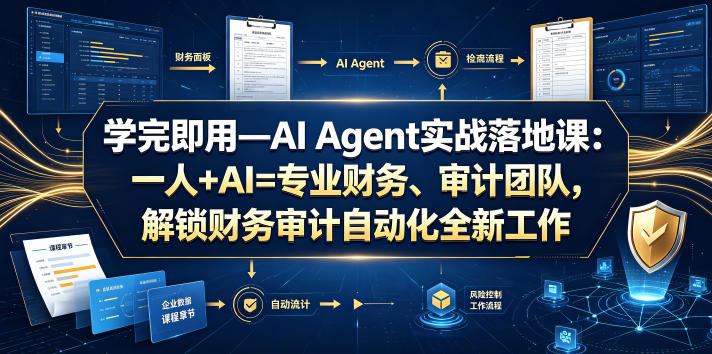 学完即用—AI Agent实战落地课：一人+AI=专业财务、审计团队，解锁财务审计自动化全新工作模式-小二项目网
