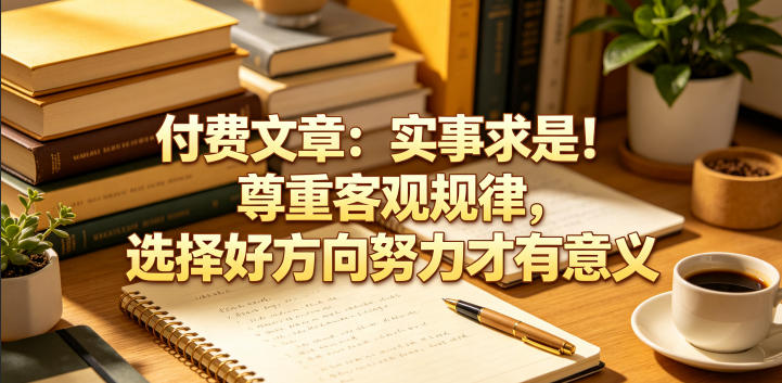 付费文章：实事求是！尊重客观规律，选择好方向努力才有意义-小二项目网