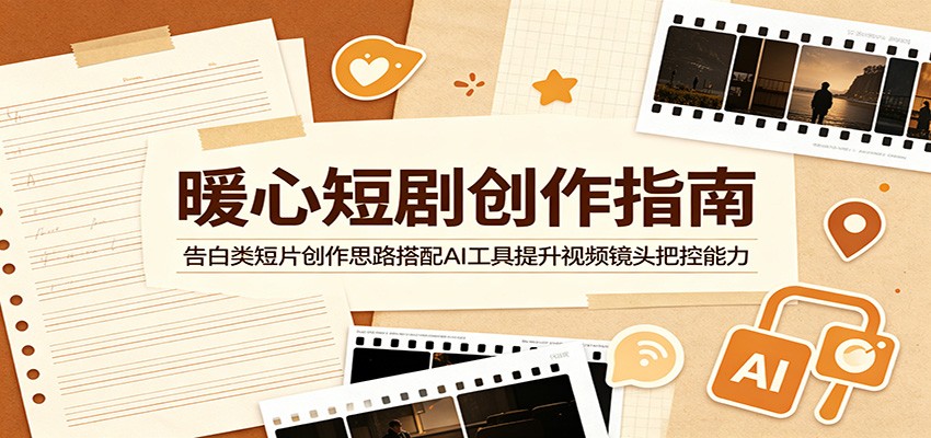 暖心短剧创作指南：告白类短片创作思路搭配AI工具提升视频镜头把控能力-小二项目网