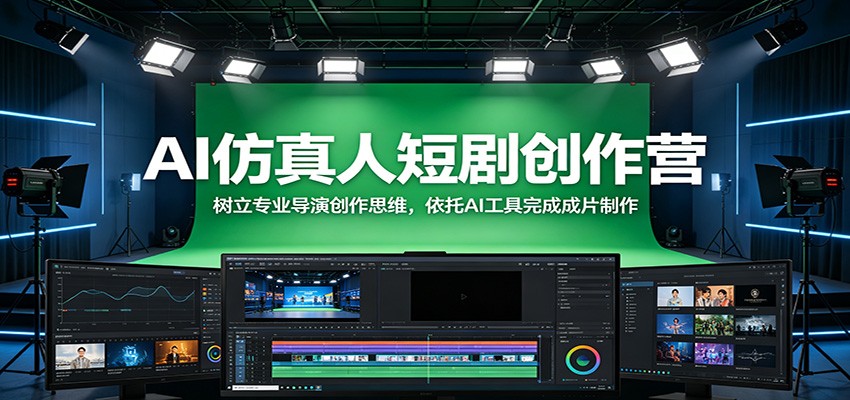 AI仿真人短剧创作营：树立专业导演创作思维，依托AI工具完成成片制作-小二项目网
