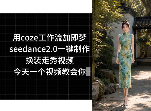 用coze工作流加即梦seedance2.0一键制作换装走秀视频，今天一个视频教会你-小二项目网
