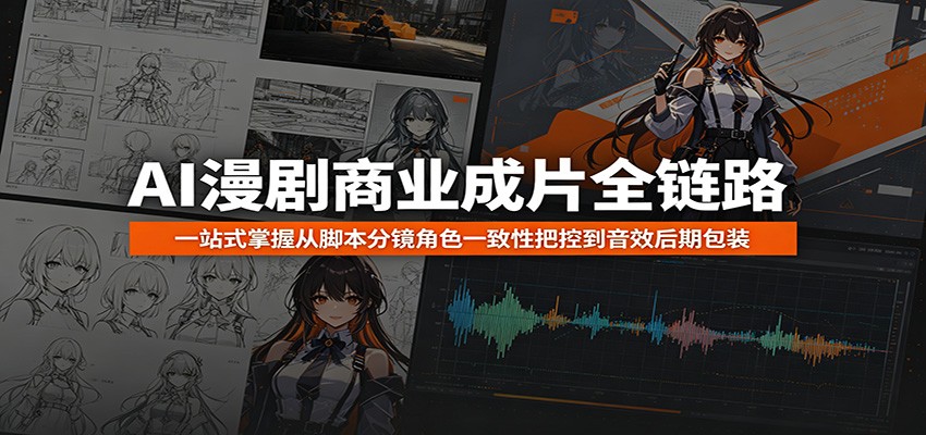 AI漫剧商业成片全链路：一站式掌握从脚本分镜角色一致性把控到音效后期包装-小二项目网
