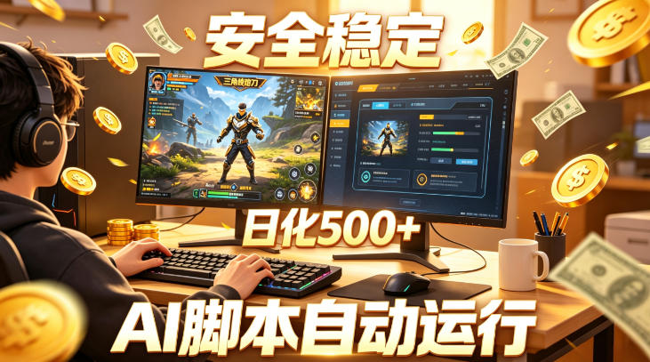 三角洲全自动挂G项目，AI脚本躺賺，日化500+，无需手动操作【揭秘】-小二项目网