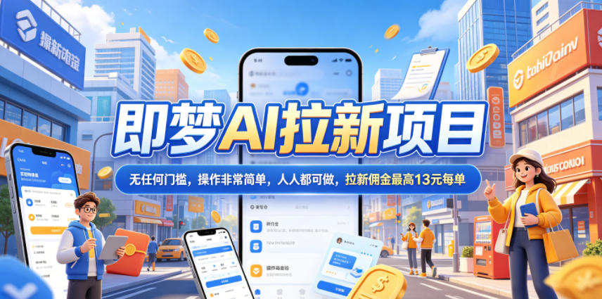2026年即梦AI拉新项目最新玩法，无任何门槛，操作非常简单，人人都可做，拉新佣金最高13米每单（更新6月24日）-小二项目网