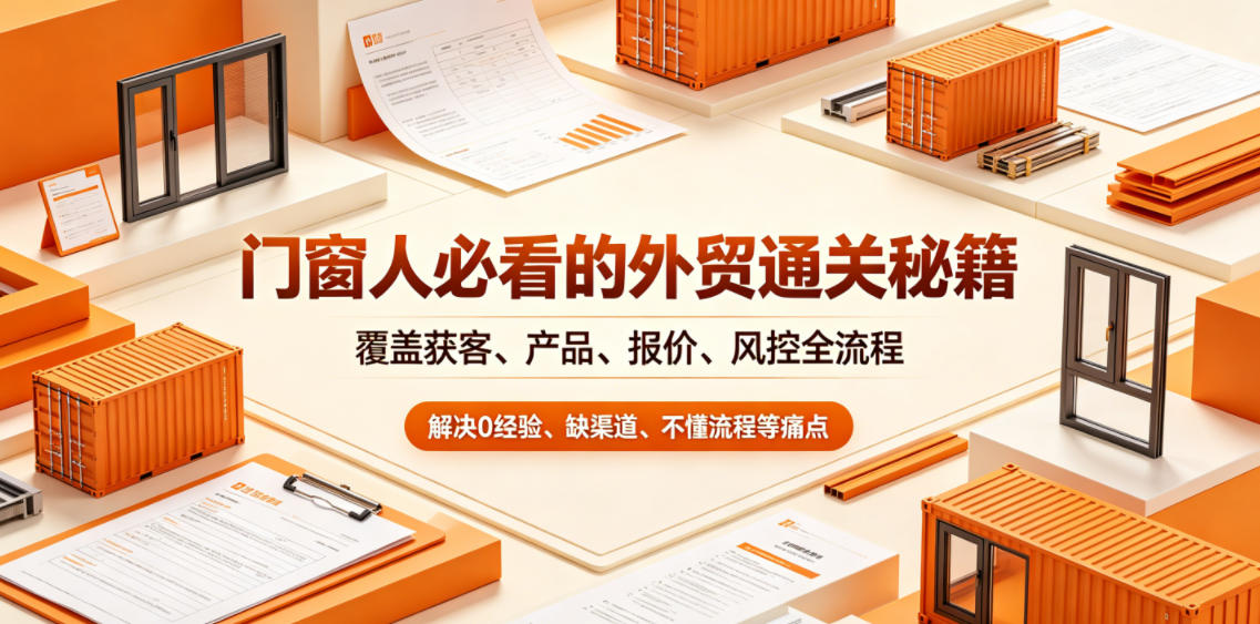 门窗人必看的外贸通关秘籍，块覆盖获客、产品、报价、风控全流程，解决0经验、缺渠道、不懂流程等痛点-小二项目网
