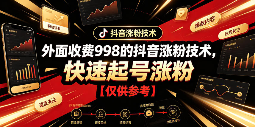 外面收费998的抖音涨粉技术，快速起号涨粉【仅供参考】-小二项目网