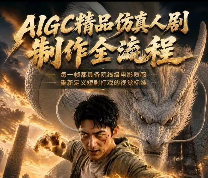 AIGC精品仿真人剧豢龙人全流程制作解析2026，国风仿真人创作+打斗剧情+人设编排，一站式AI短剧入门-小二项目网