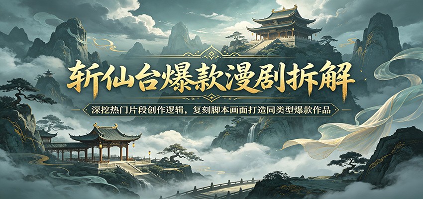 斩仙台爆款漫剧拆解：深挖热门片段创作逻辑，复刻脚本画面打造同类型爆款作品-小二项目网