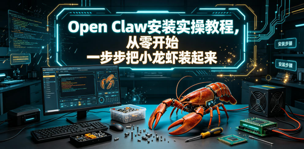 Open Claw安装实操教程，从零开始一步步一步步把小龙虾装起来-小二项目网