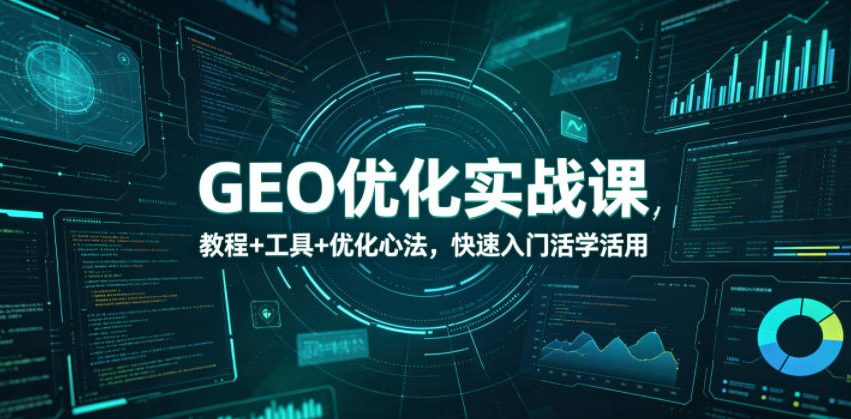 GEO优化实战课，教程+工具+优化心法，快速入门活学活用-小二项目网