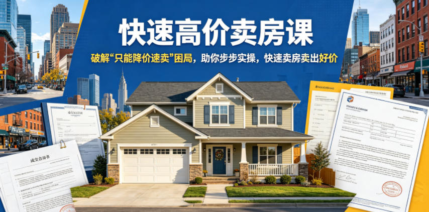 快速高价卖房课，破解“只能降价速卖”困局，助你步步实操，快速卖房卖出好价（更新2026）-小二项目网