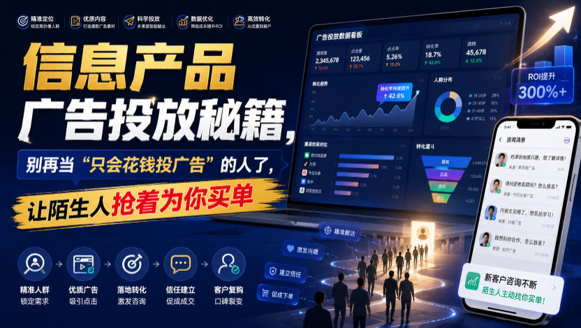 信息产品广告投放秘籍，别再当“只会花钱投广告”的人了，让陌生人抢着为你买单【原创双语字幕】-小二项目网