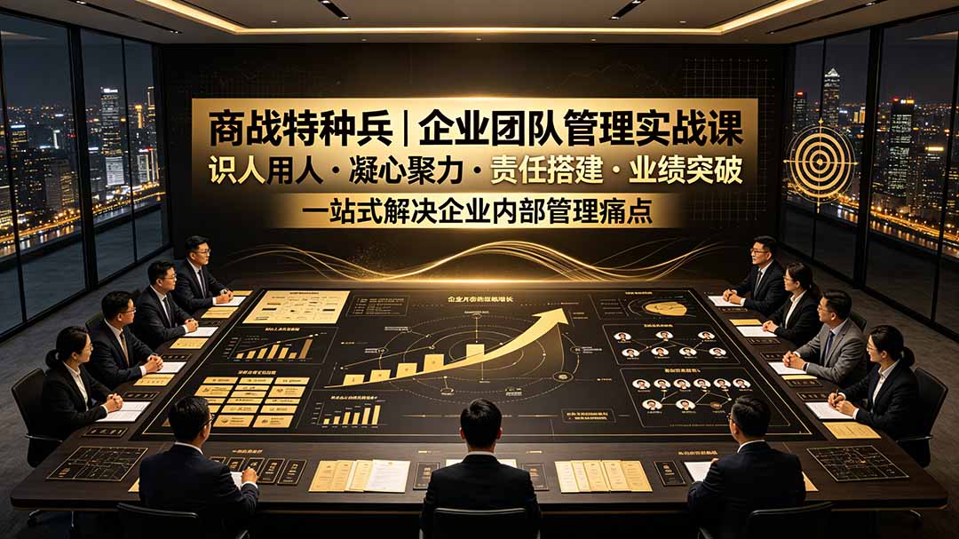 （19534期）商战特种兵｜企业团队管理实战课：识人用人｜凝心聚力｜责任搭建｜业绩突破，一站式解决企业内部管理痛点-小二项目网