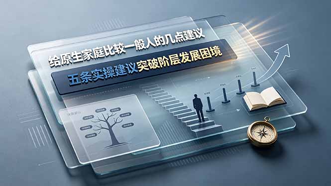 （19194期）付费文章：给原生家庭比较一般人的几点建议，五条实操建议突破阶层发展困境-小二项目网