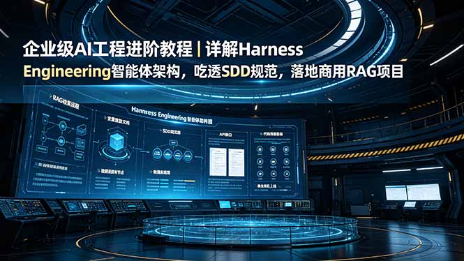 （19158期）企业级AI工程进阶教程｜详解Harness Engineering智能体架构，吃透SDD规范，落地商用RAG项目-小二项目网