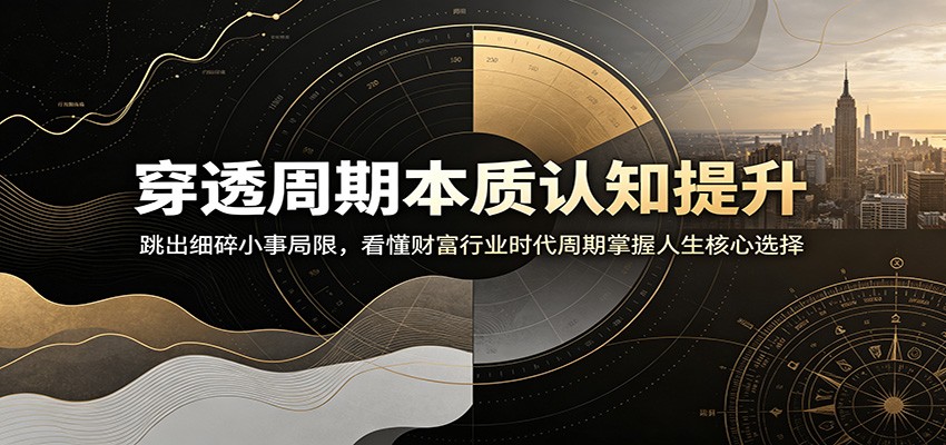 穿透周期本质认知提升：跳出细碎小事局限，看懂财富行业时代周期掌握人生核心选择-小二项目网