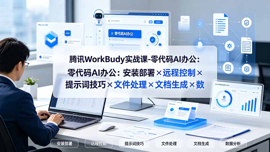 （19325期）腾讯WorkBuddy实战课-零代码AI办公：安装部署×远程控制×提示词技巧×文件处理×文档生成×数据分析-小二项目网