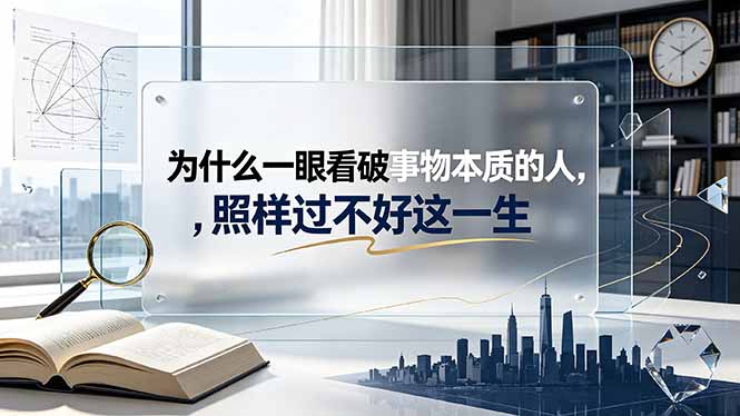 （19165期）付费文章：为什么一眼看破事物本质的人，照样过不好这一生-小二项目网