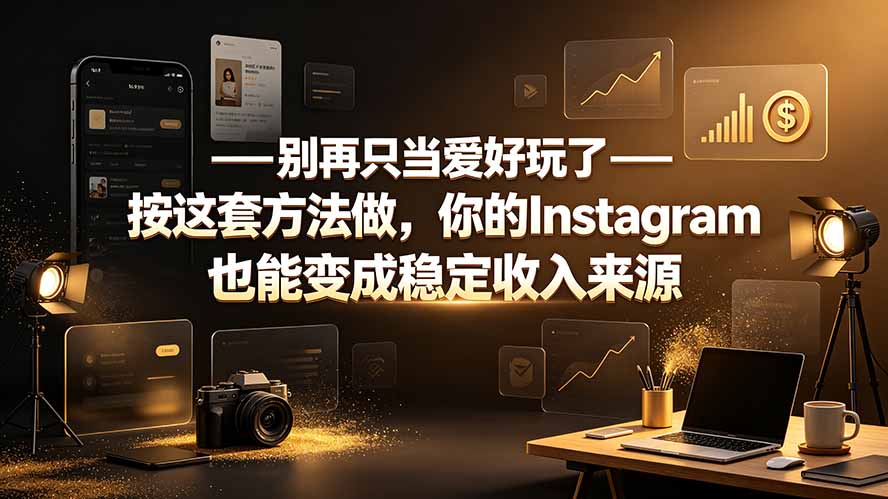 （19591期）别再只当爱好玩了——按这套方法做，你的Instagram也能变成稳定收入来源-小二项目网