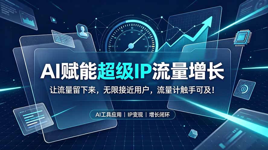 （19453期）AI赋能超级IP流量增长：让流量留下来，无限接近用户，流量计触手可及！-小二项目网